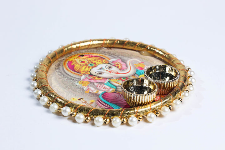 Ganesh Puja Thali With Beads