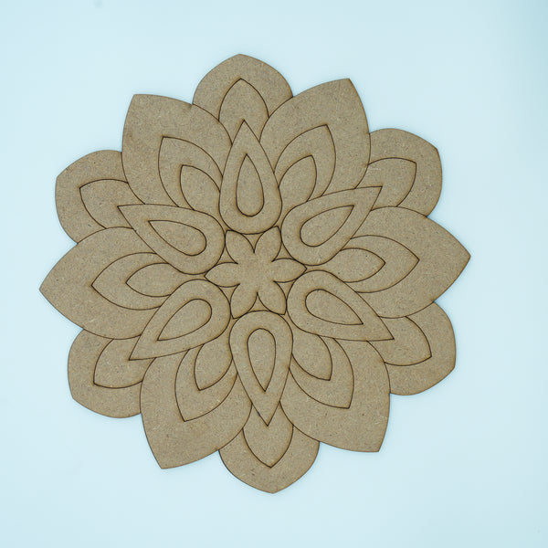 Pointed Petal Mandala 14" MDF board