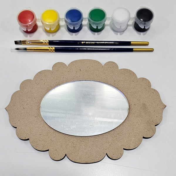 Mirror Wall Plate with Painting Kit