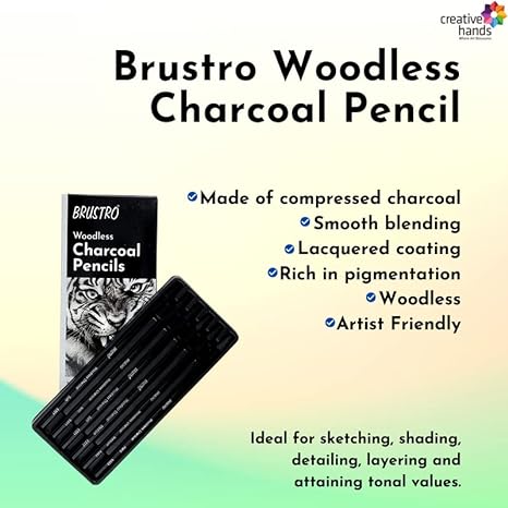 brustro woodless charcoal pencil 