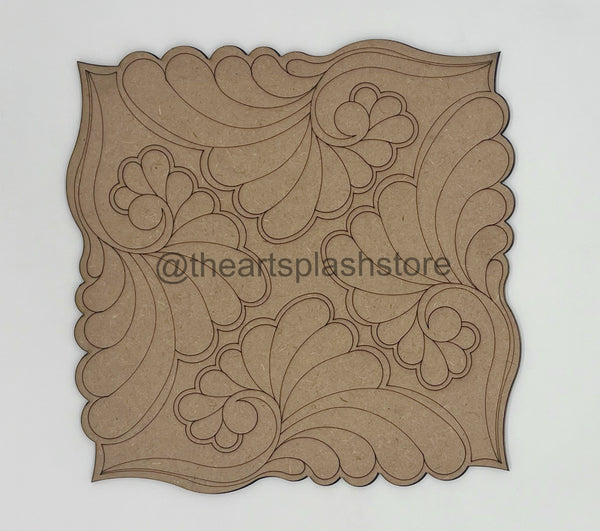 Laser cut floral designer board 12"