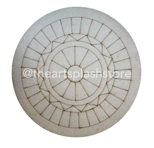 Premarked Round MDF Mandala Board