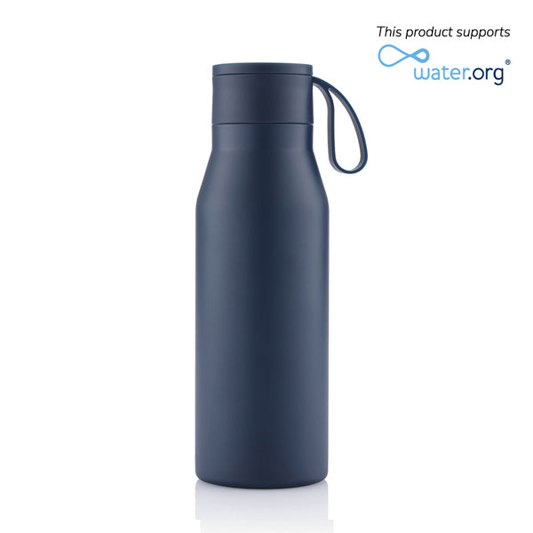 NEBRA - CHANGE Collection Vacuum Bottle with Loop - 600ml - Navy Blue