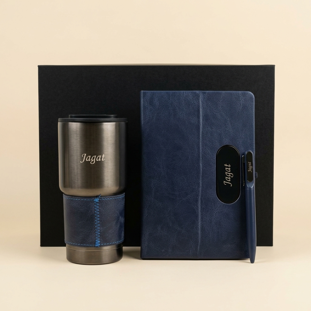 Executive Navy Luxe Gift Set
