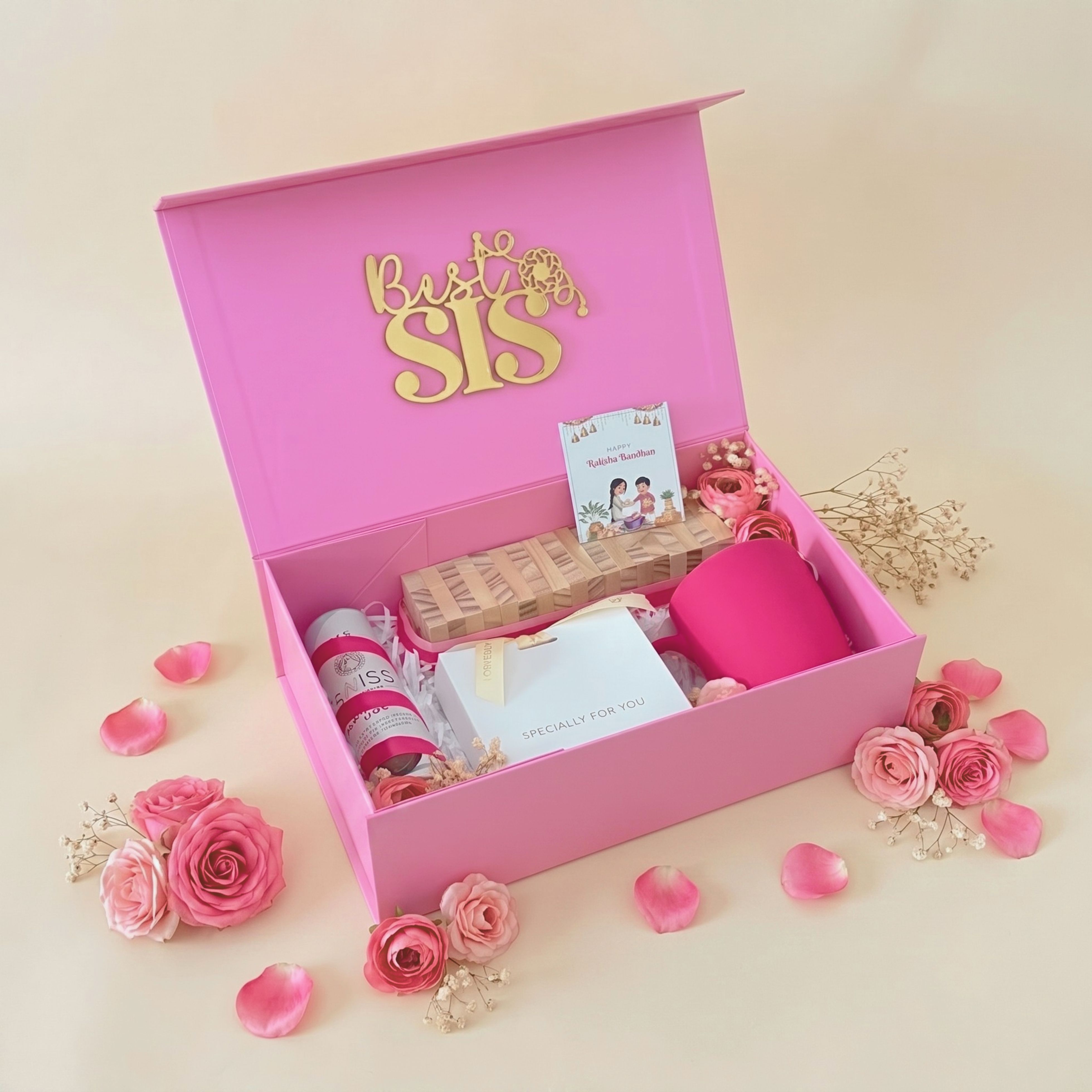 Pink Rakhi Box for Sister