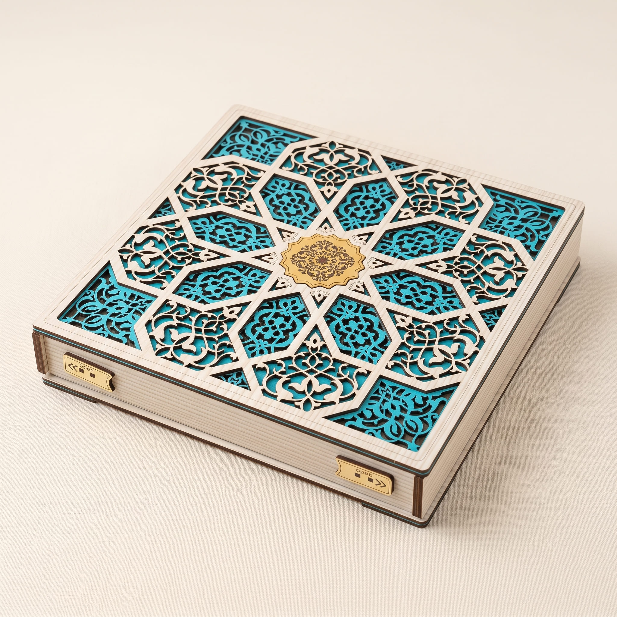 Royal Teal & Gold Dry Fruit Box