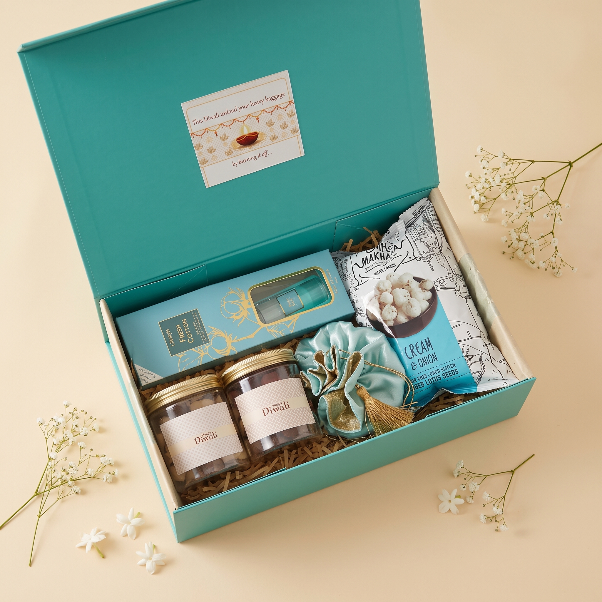 Turquoise Diwali Elegance Hamper – Premium Festive Gift Box
